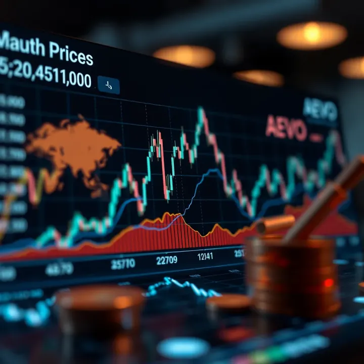 Graph illustrating AEVO price fluctuations and market trends over time