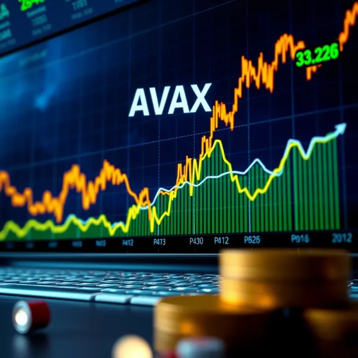 Graph showing upward and downward price trends of Avalanche cryptocurrency