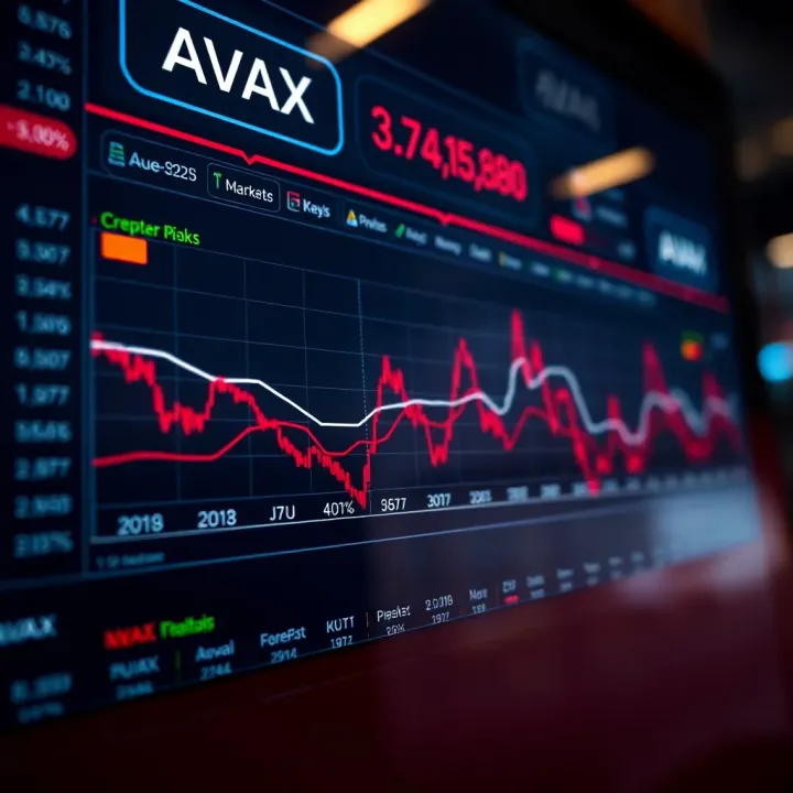 Chart illustrating expert forecasts and market risks impacting AVAX valuation