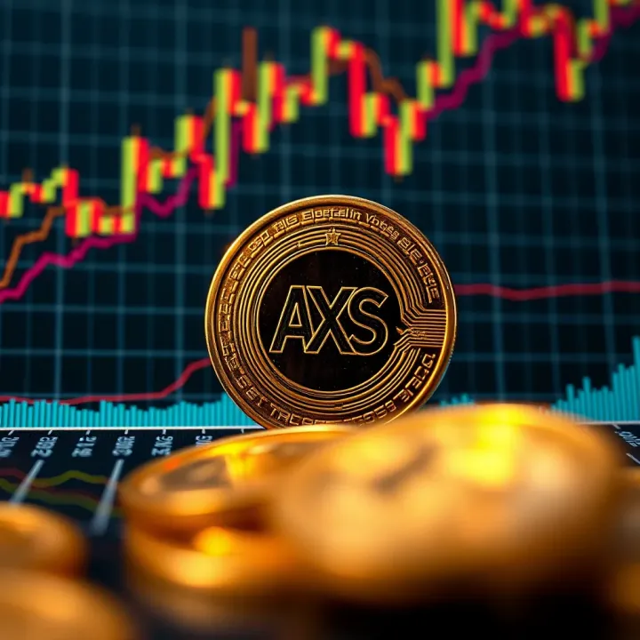 Graph showing AXS coin price fluctuations and market trends
