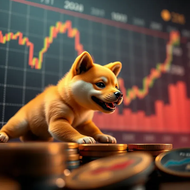Chart showing Baby Doge coin price fluctuations and market trends