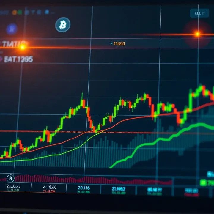 Graph depicting Bitcoin Cash price fluctuations with technical indicators and trend lines