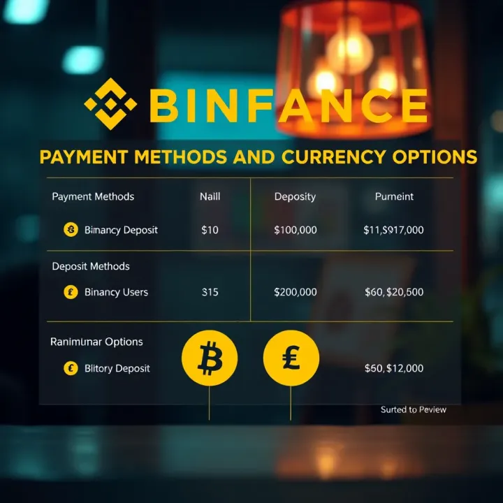 Payment Methods and Currency Options for Binance Deposits in Pakistan Graphic depicting different payment methods with currency icons highlighting deposit options for Pakistani users