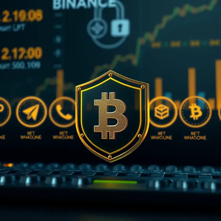 Secure Communication and Benefits of Binance WhatsApp Groups Visual representation of secure communication with cryptocurrency symbols and shield icons