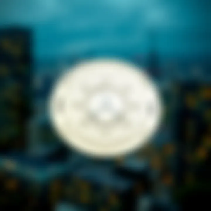 Illustration of decentralized finance ecosystem with Aave token at the center