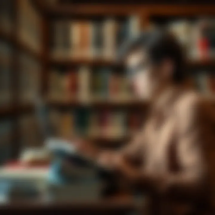 Person browsing online library for free downloadable trading PDFs