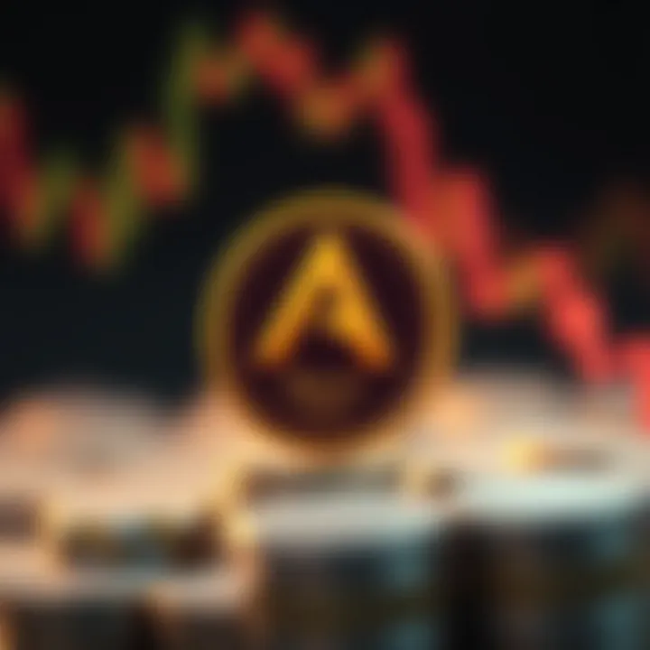 Illustration showing factors influencing cryptocurrency market value including supply, demand, and investor sentiment