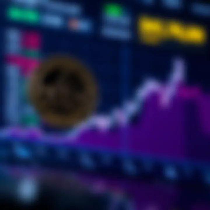 Graph showing upward trend of Alice Coin value over time with market indicators