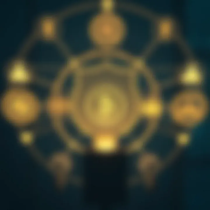 Visual representation of secure communication and verification with symbols indicating trust and legitimacy in crypto trading