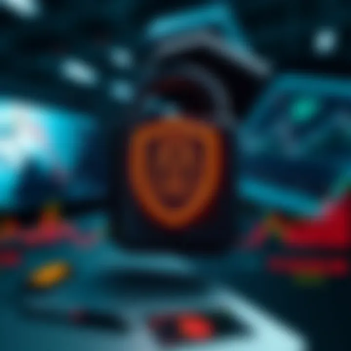 Robust Security Measures and Regulatory Compliance in Trading Platforms Illustration of secure data protection and regulatory compliance in online trading