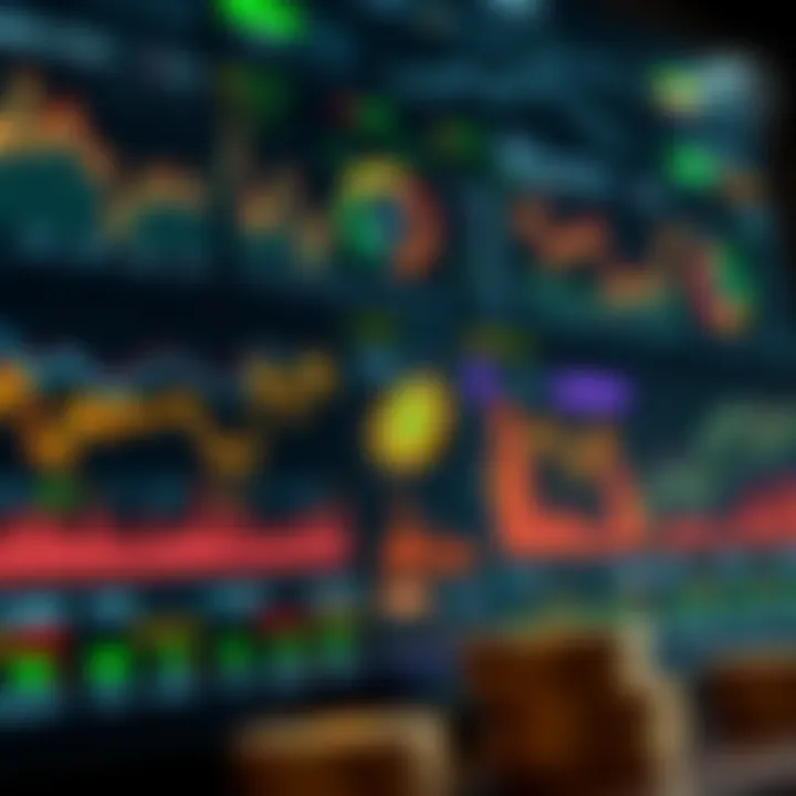 Dashboard with various cryptocurrency market indicators and expert forecasts