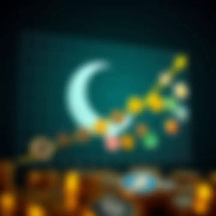 Graph showing upward trend of cryptocurrency adoption in Pakistan with symbols of popular digital currencies