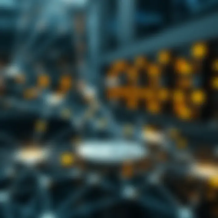 Visualization of decentralized storage network technology with interconnected nodes