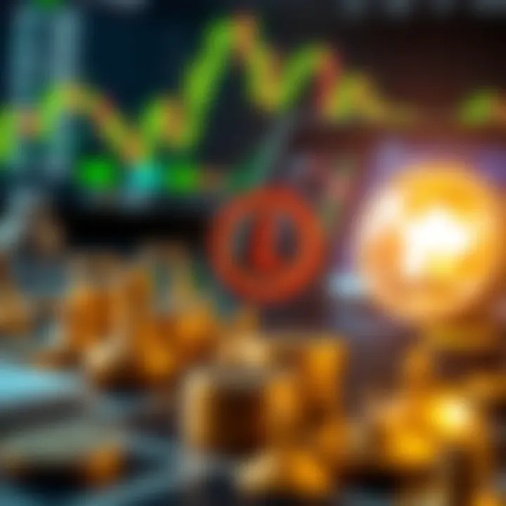 Conceptual depiction of risk management strategies in binary options with regulatory compliance symbols