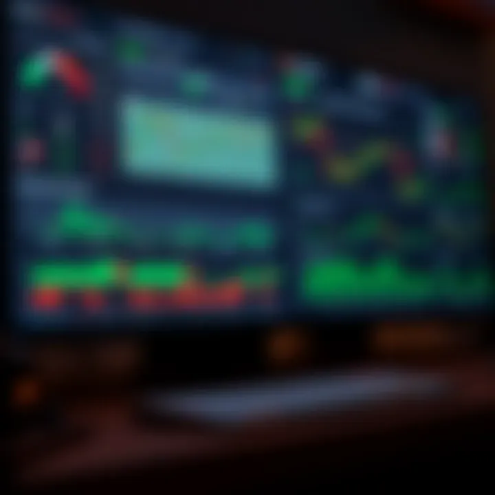 Digital dashboard displaying essential tools for monitoring market trends and risk management