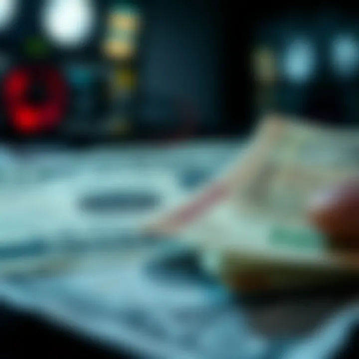 US dollar bills and Pakistani rupee notes symbolizing currency exchange dynamics