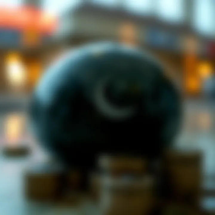 Illustration of economic factors and global events impacting currency exchange rates in Pakistan