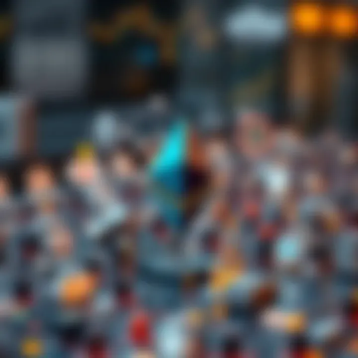 Illustration of Ethereum blockchain technology and innovation icons