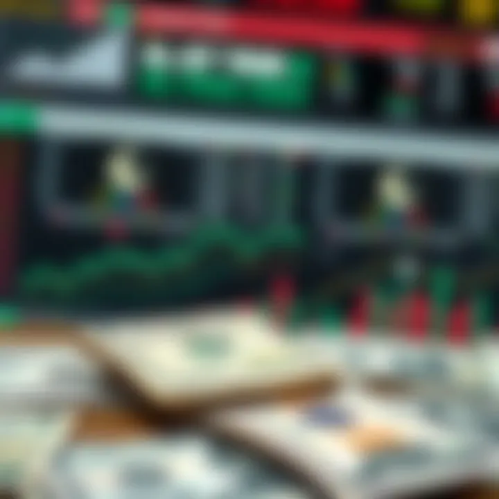 Illustration of factors influencing the USD to PKR exchange rate including economic indicators and market sentiment