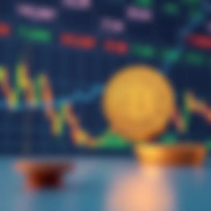 Graph showing the price trends of XEC coin with fluctuating market values and forecast indicators