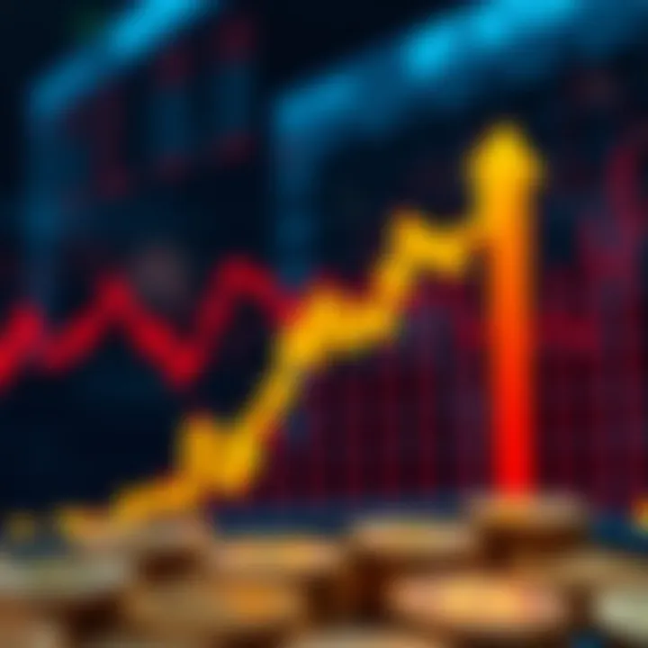 Graph showing upward trend in cryptocurrency values highlighting The Graph's market growth