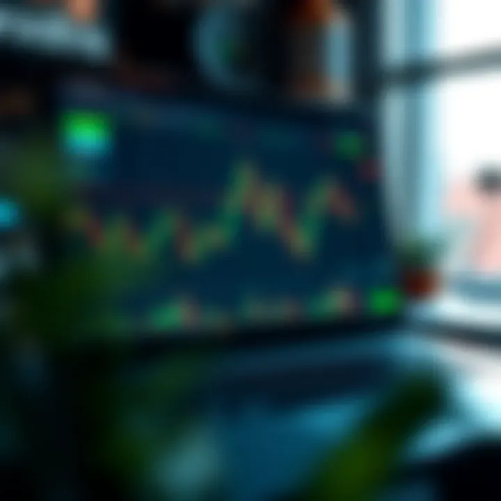 TradingView Chart Integrated in Deriv Platform TradingView chart interface integrated within Deriv platform showing candlestick patterns and technical indicators