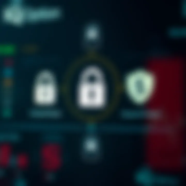Secure connection and account protection symbols representing safety on IQOption platform