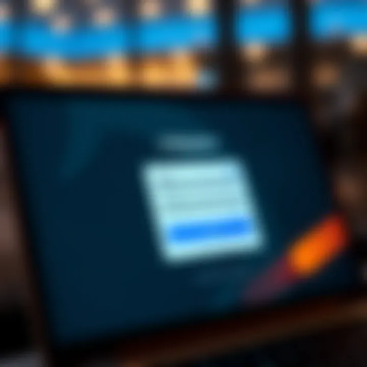 Interface showing login fields for IQOption platform on a digital device