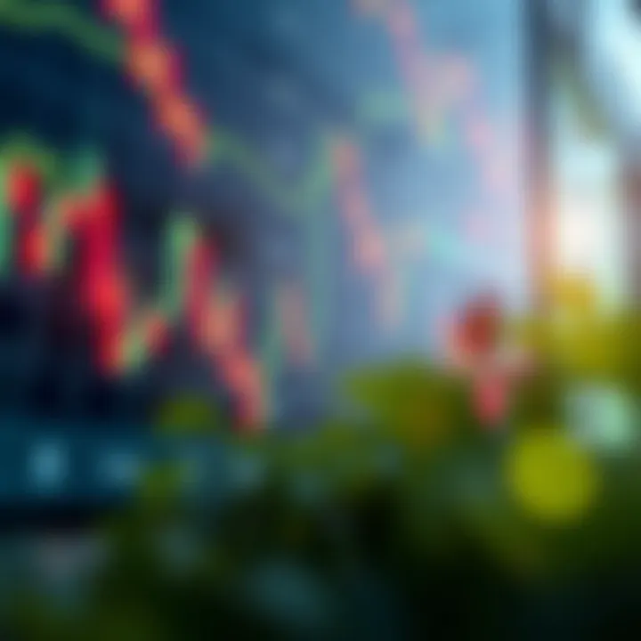 Visual representation of market indicators and risk management strategies with graphs and financial symbols