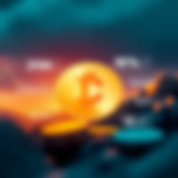 Illustration of factors influencing Luna cryptocurrency including market forces, technical indicators, and investor sentiment