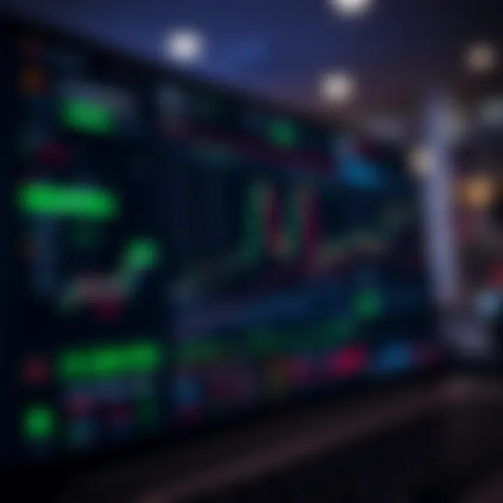 Online Trading Platform Dashboard with Investment Options Dashboard of a popular online trading platform showing various investment options and real-time data