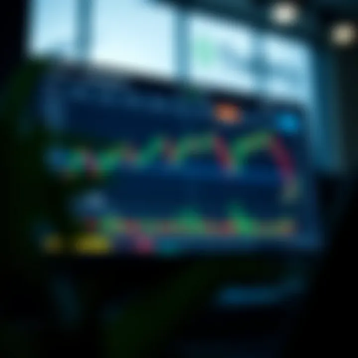 TradingView Chart Interface on Deriv Platform TradingView chart displaying price movements and technical indicators on Deriv platform