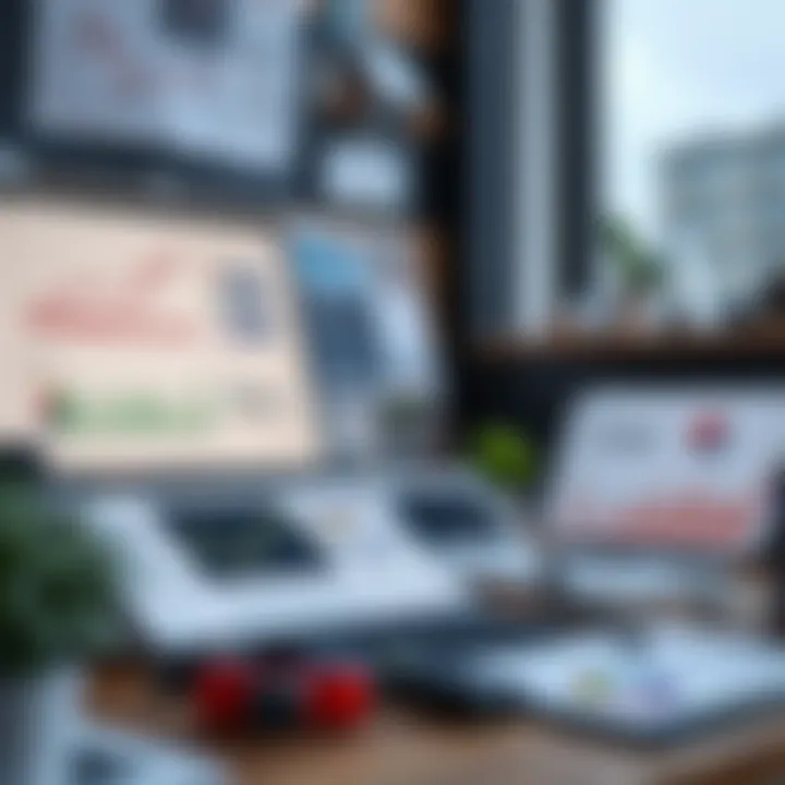 Collection of digital marketing tools including banners, links, and dashboards for Quotex affiliates