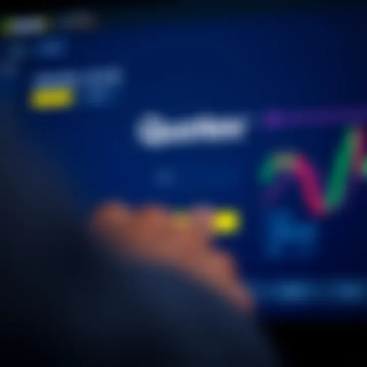 User entering login credentials on Quotex trading platform interface