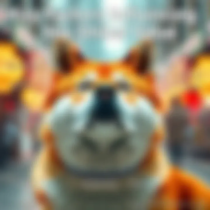 Visualization of factors affecting Shiba Inu's market value including investor sentiment, market demand, and regulatory environment