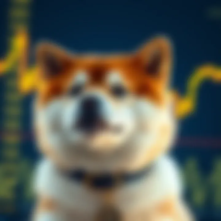 Shiba Inu Cryptocurrency Price Trends Over Time Graph depicting the upward and downward trends of Shiba Inu cryptocurrency in a digital financial market