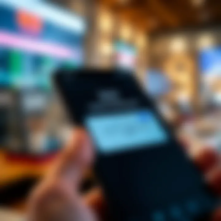 Digital wallet with instant withdrawal notification on mobile screen