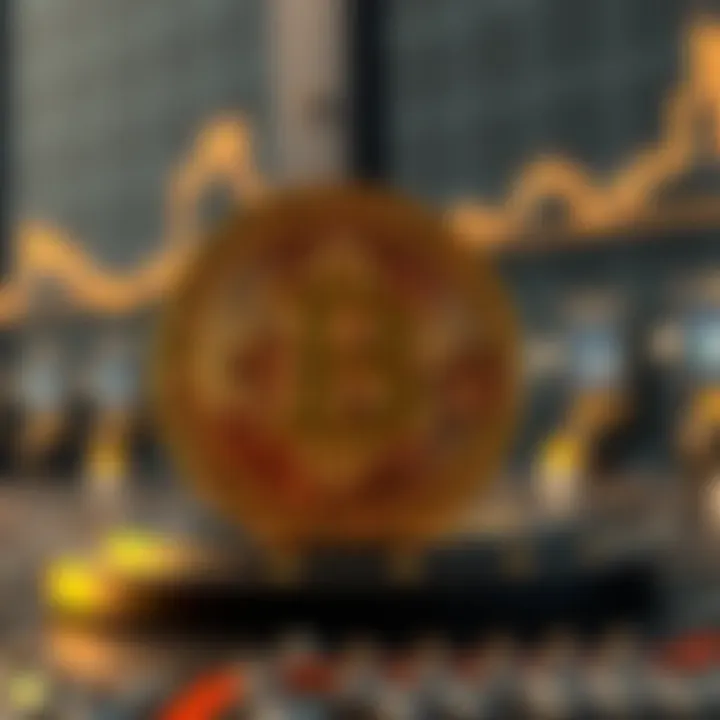 Conceptual illustration of blockchain technology and digital currency innovation relevant to SUI