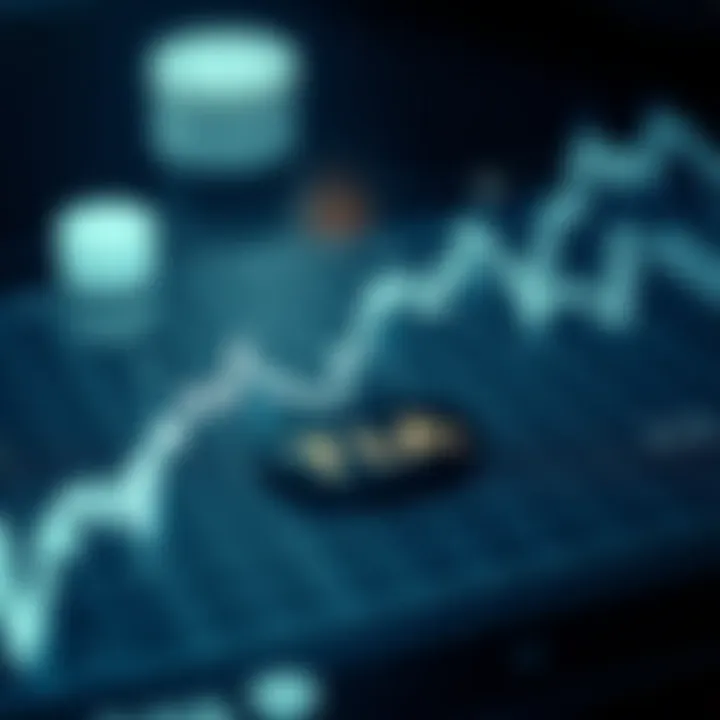 Graph showing TIA Token price fluctuations with upward and downward trends