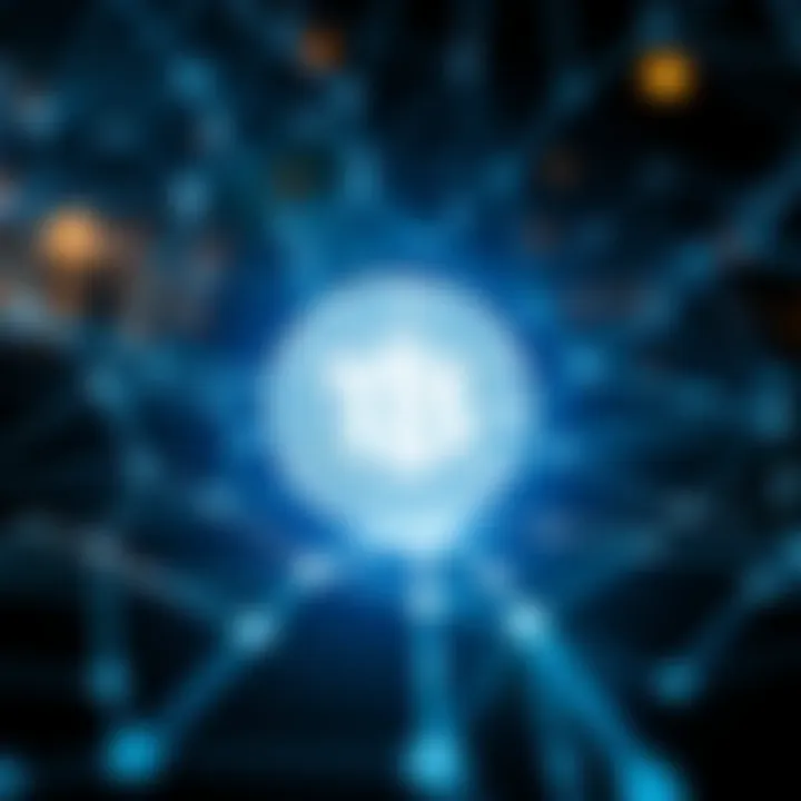 Illustration of blockchain network highlighting TRB coin technology and future prospects