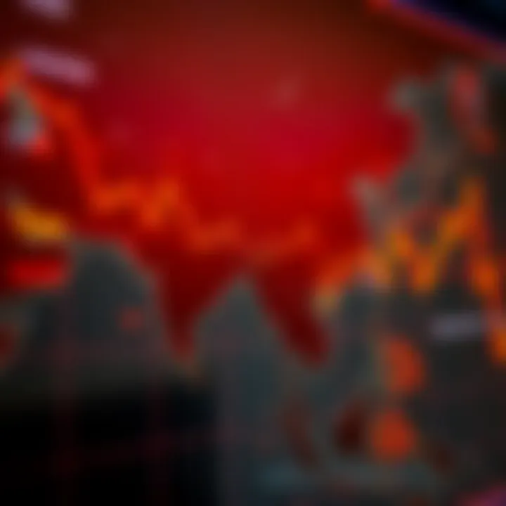 World map highlighting Asian financial centers active during forex trading hours