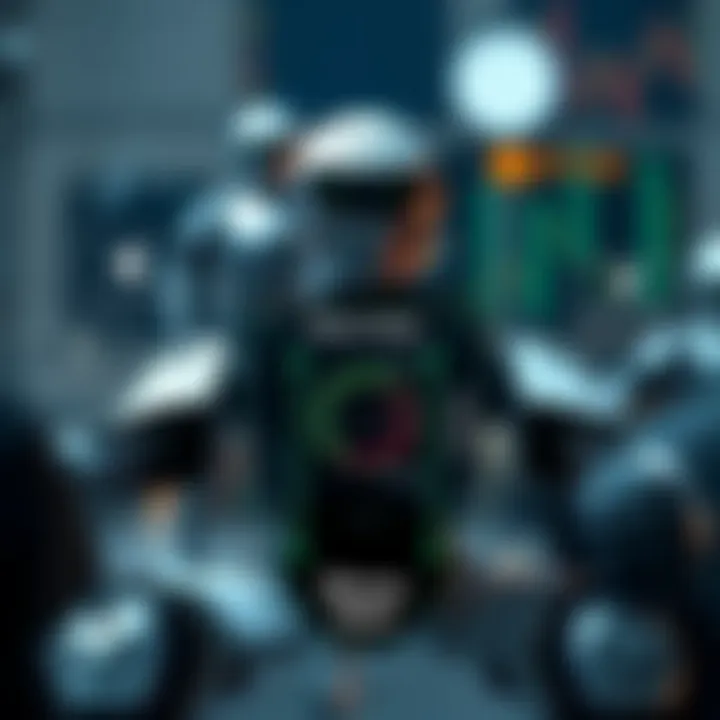 Graphical representation of binary bot trading mechanics showing automated decision making