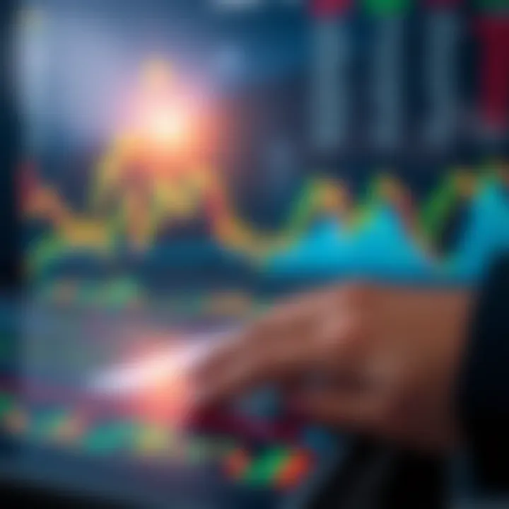 Chart illustrating the concept of Contracts for Difference trading with financial graphs and data points