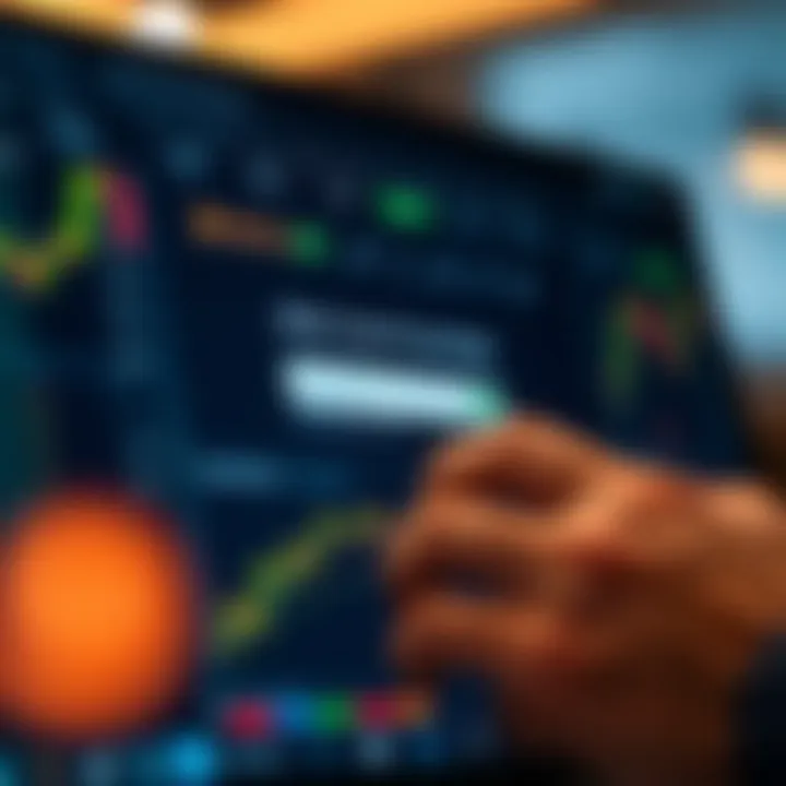 Closeup of a digital trading platform screen showing promotional code application