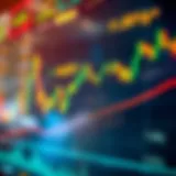 Graph showing currency exchange rates fluctuating in real time