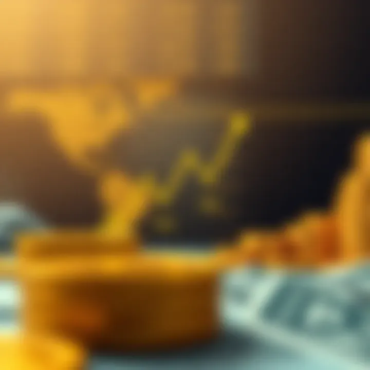 Diagram illustrating the interaction between gold prices and currency exchange rates in global financial markets