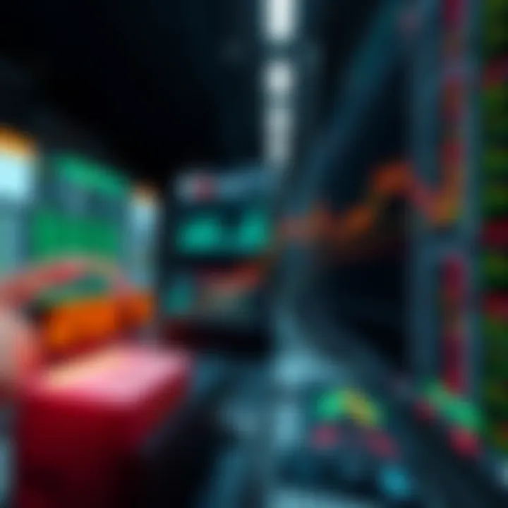 Diagram showing technology infrastructure supporting rapid trade execution in financial markets