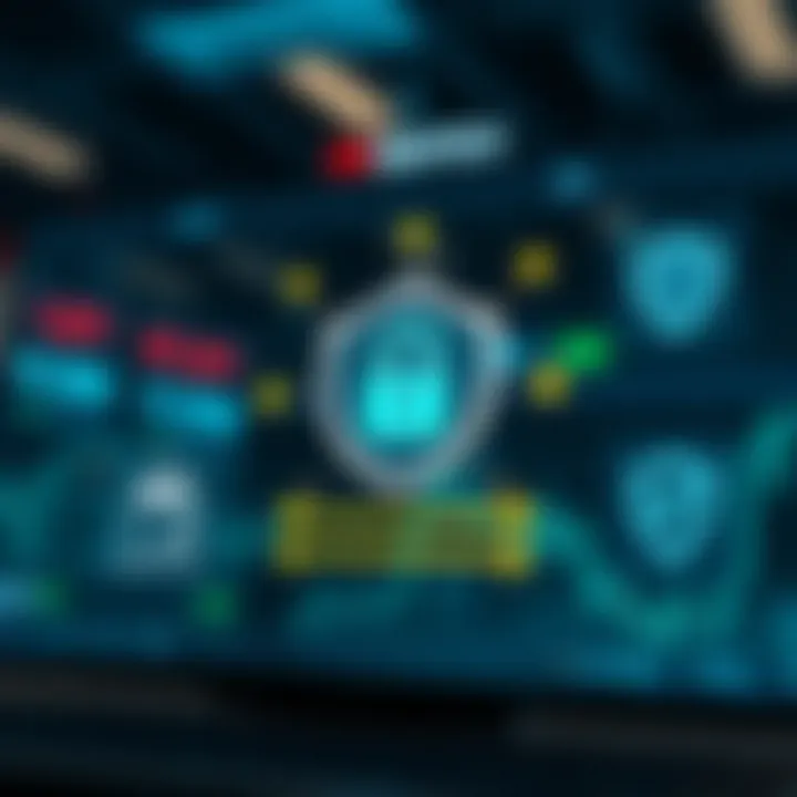 Illustration showing secure transaction symbols representing safety in online trading