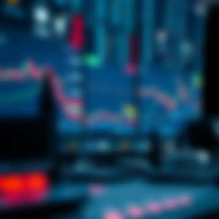 Conceptual illustration of automated trading system analyzing market data