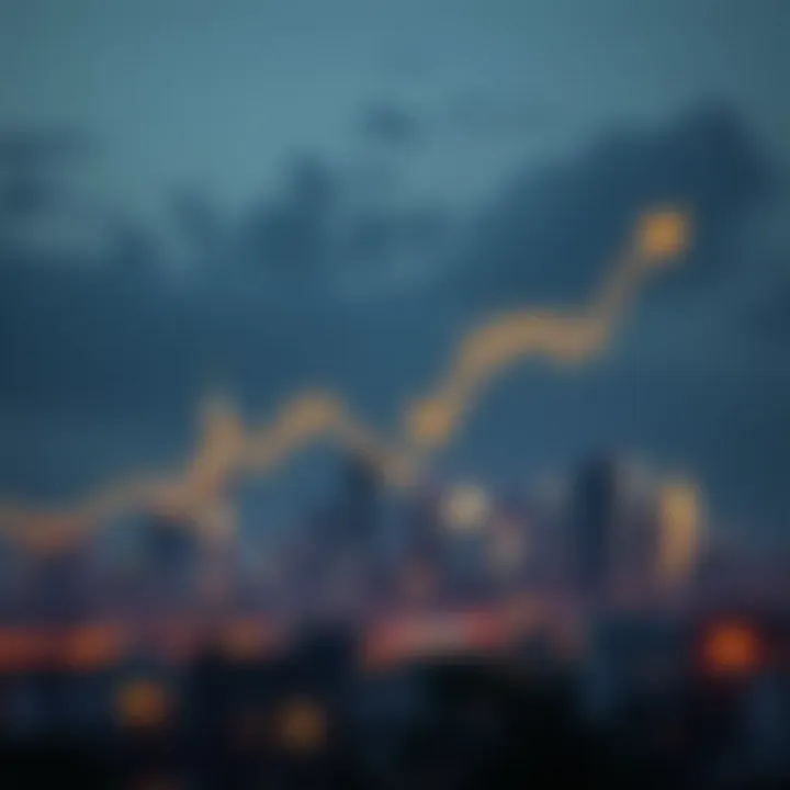 Pakistani city skyline with financial data overlay symbolizing investment opportunities and economic growth